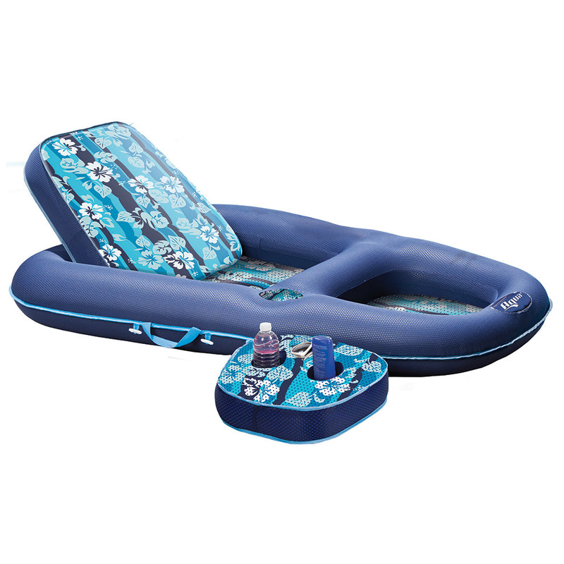 Aqua Leisure Ultimate 2-in-1 Lounge  Caddy - Hibiscus Flip [AQL4046HB]