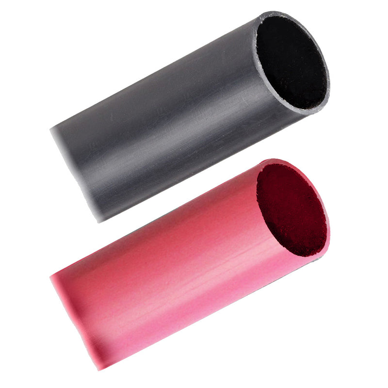 Pacer Battery Cable Heavy Wall Heat Shrink Tubing - 1" x 3" - Black/Red (2-Pieces Combo Pack) [BHW1-3BKRD]