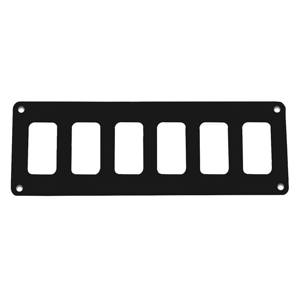 Pacer Switch Panel - 6 Switch  1 Row - 8" x 2.75" - Black Powder Coated Aluminum [PSC-61-BK]