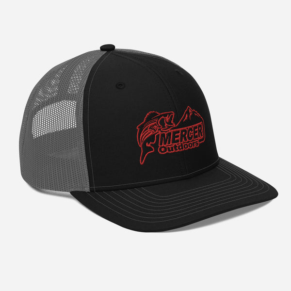 Trucker Cap Richardson 112 Black/Red Logo