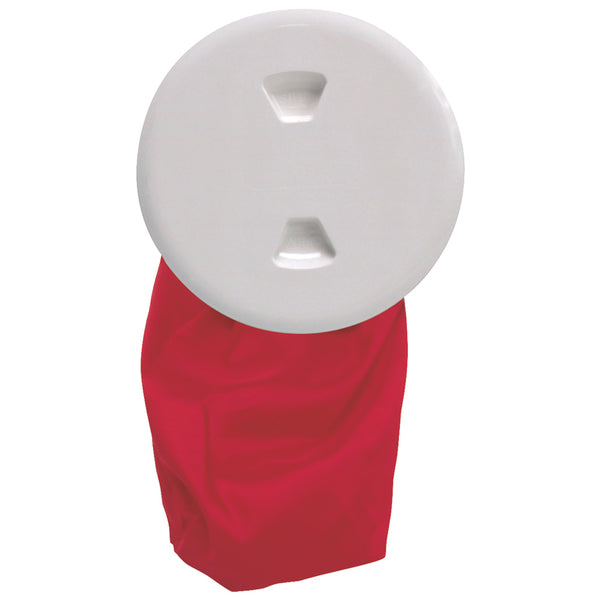 Beckson 5" Stow-Away Deck Plate - White w/12" Bag [DP50BW]