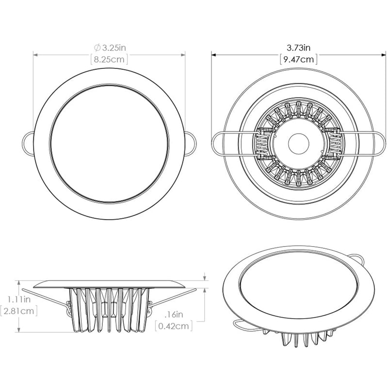 Lumitec Mirage - Flush Mount Down Light - Glass Finish/Polished SS Bezel - White Non-Dimming [113113]