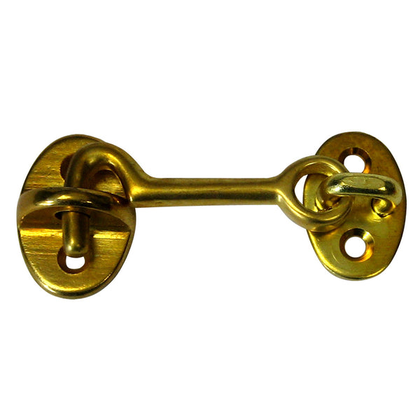 Whitecap Cabin Door Hook - Polished Brass - 2" [S-1401BC]