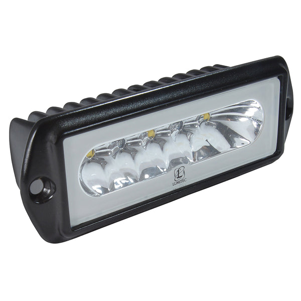 Lumitec Capri2 - Flush Mount LED Flood Light - Black Housing - 2-Color White/Blue Dimming [101186]