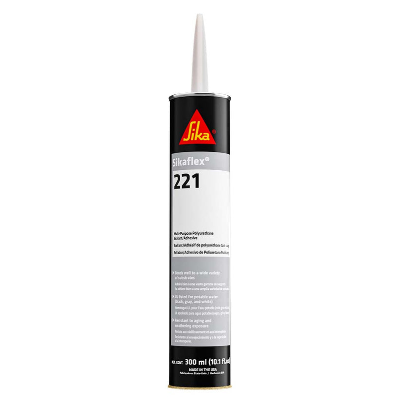 Sika Sikaflex 221 Multi-Purpose Polyurethane Sealant/Adhesive - 10.3oz(300ml) Cartridge - Aluminum Gray [90892]