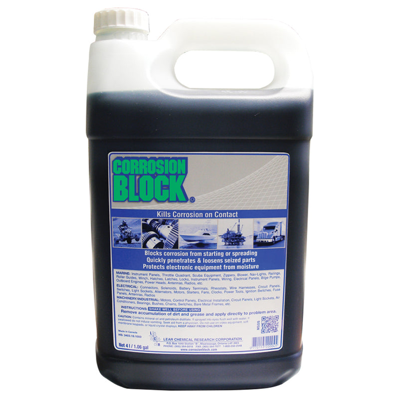 Corrosion Block Liquid 4-Liter Refill - Non-Hazmat, Non-Flammable  Non-Toxic [20004]