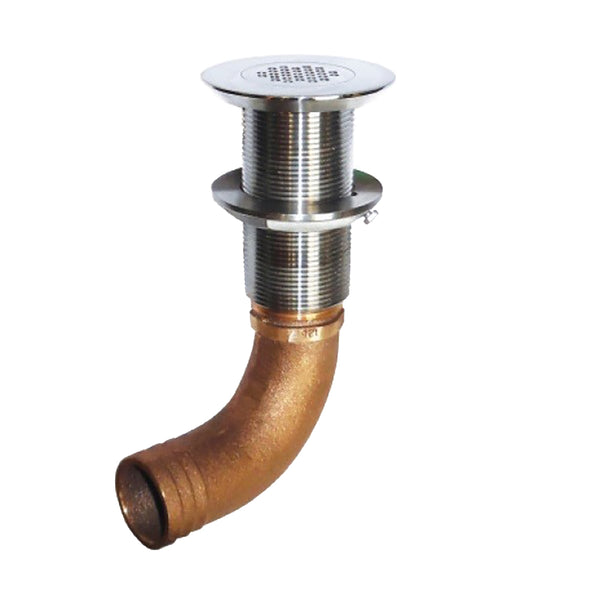 GROCO Deck Scupper 90 Degree 1-1/2" Hose Connection [SCUS-1590]