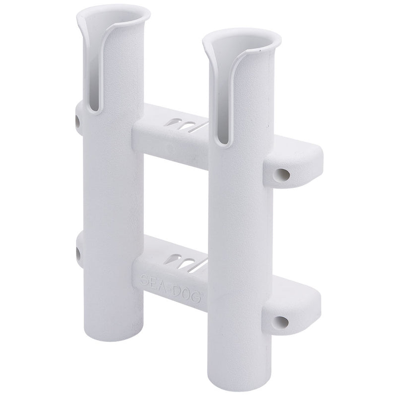 Sea-Dog Two Pole Side Mount Rod Storage Rack - White [325028-1]