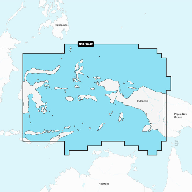 Garmin Navionics+ NSAE024R - Central West Papua  East Sulawesi - Marine Chart [010-C1222-20]